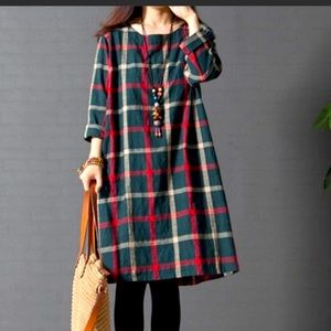 Floryday Bohemian Plaided dress